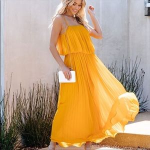 Vici Pleated Maxi Dress- NWT